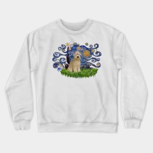 Wheaten Terrier in Adapted Starry Night Crewneck Sweatshirt